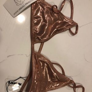 minimale animale shimmer rose gold large top